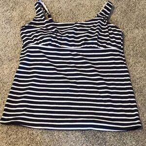 Land’s End Striped Black and White Women's swimsuit top
